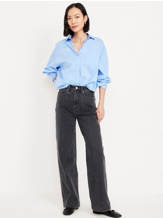 Old Navy Denim - Old Navy Extra High Wide-Leg Jeans in Washed Black